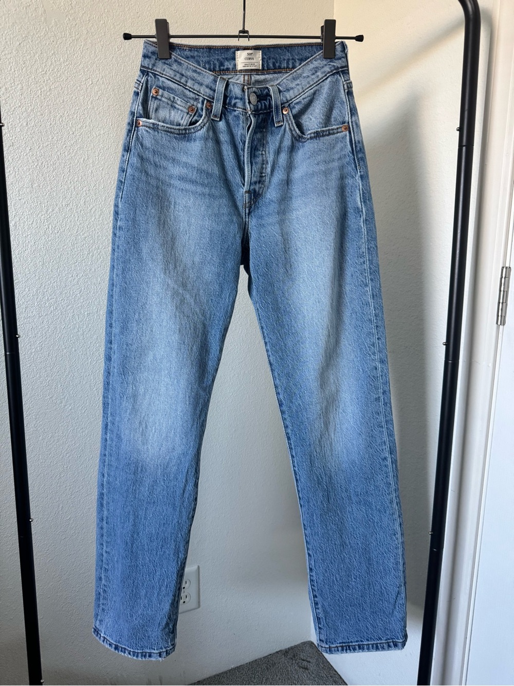 NEW Levi’s Premium 501 Curve Straight Leg Jeans Lucid Dream Size 24
